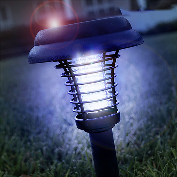 Lampe anti-insecte/anti-moustique, solaire, pour l’extérieur - à suspendre  ou à planter dans le sol – Éclairage de jardin